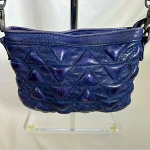 Depeche Embossed Quilted Distressed Leather Crossbody Shoulder Handbag Bag Purse